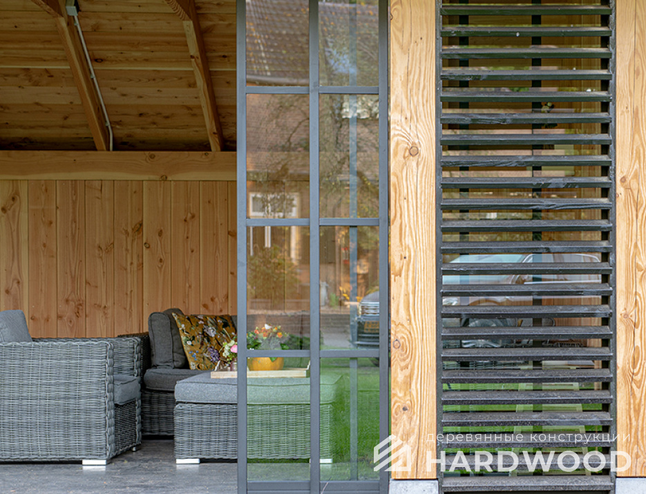 Всесезонная беседка с дровником №24 - фото 1459