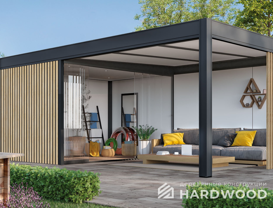 Прямоугольная беседка для дачи №44 - фото 1650