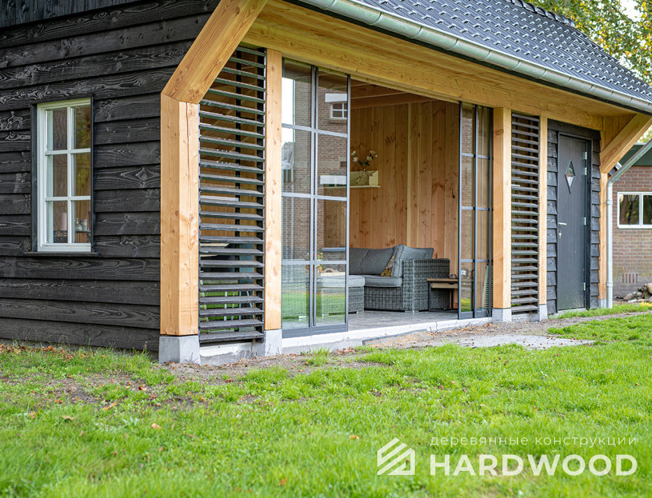 Всесезонная беседка с дровником №24 - фото 1461