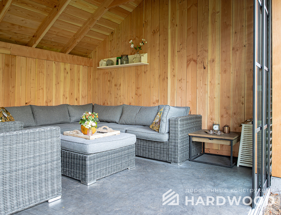 Всесезонная беседка с дровником №24 - фото 1463