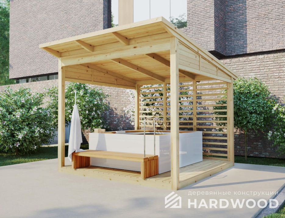 Беседка квадратная №80 - фото 1864