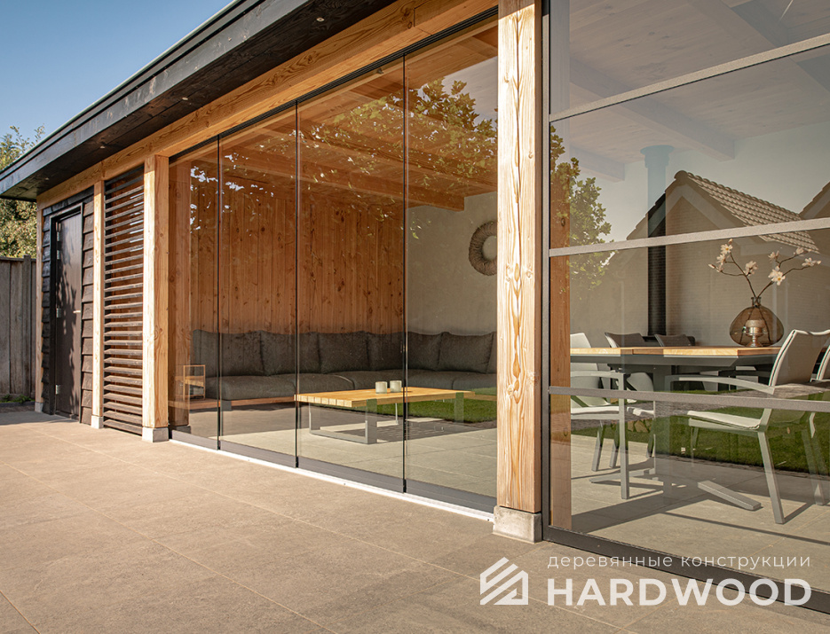 Беседка с печью хайтек №22 - фото 1447